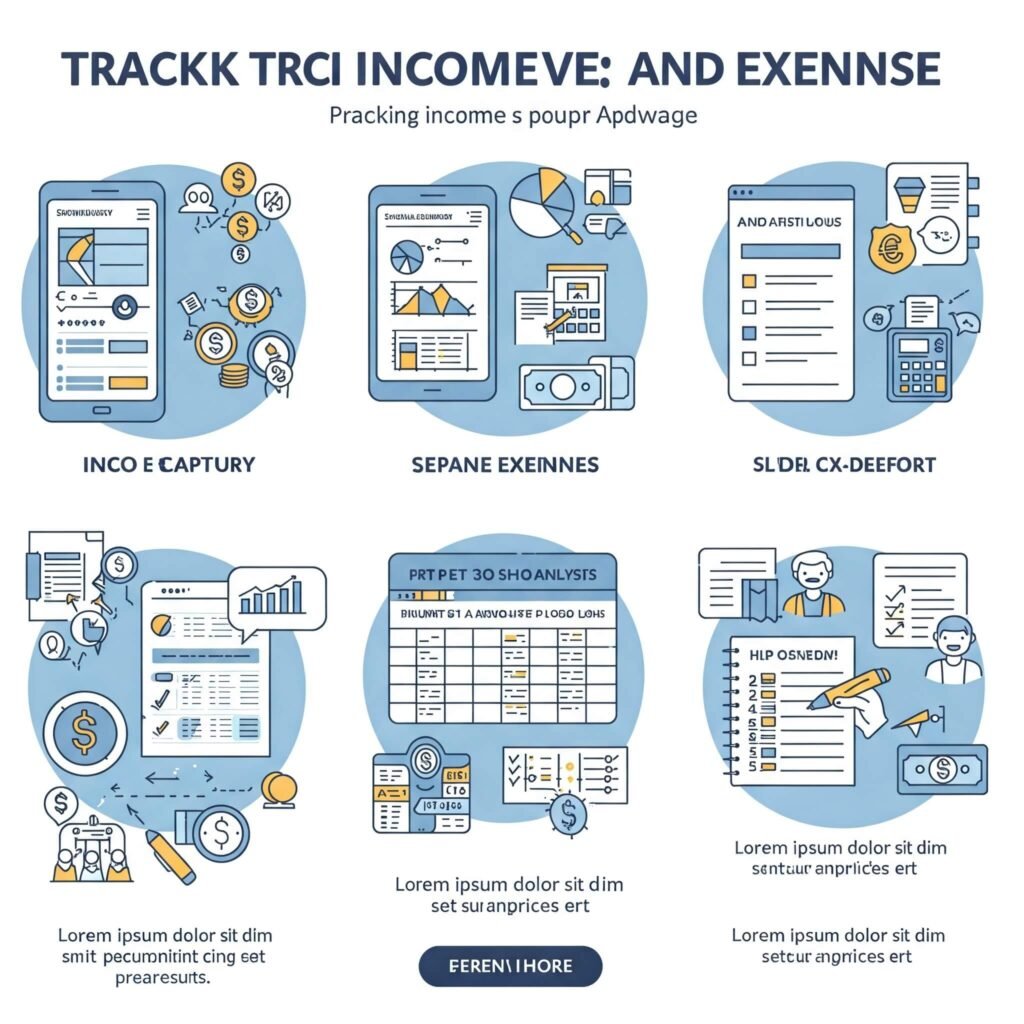 Income and Expense Tracking Methods Infographic
