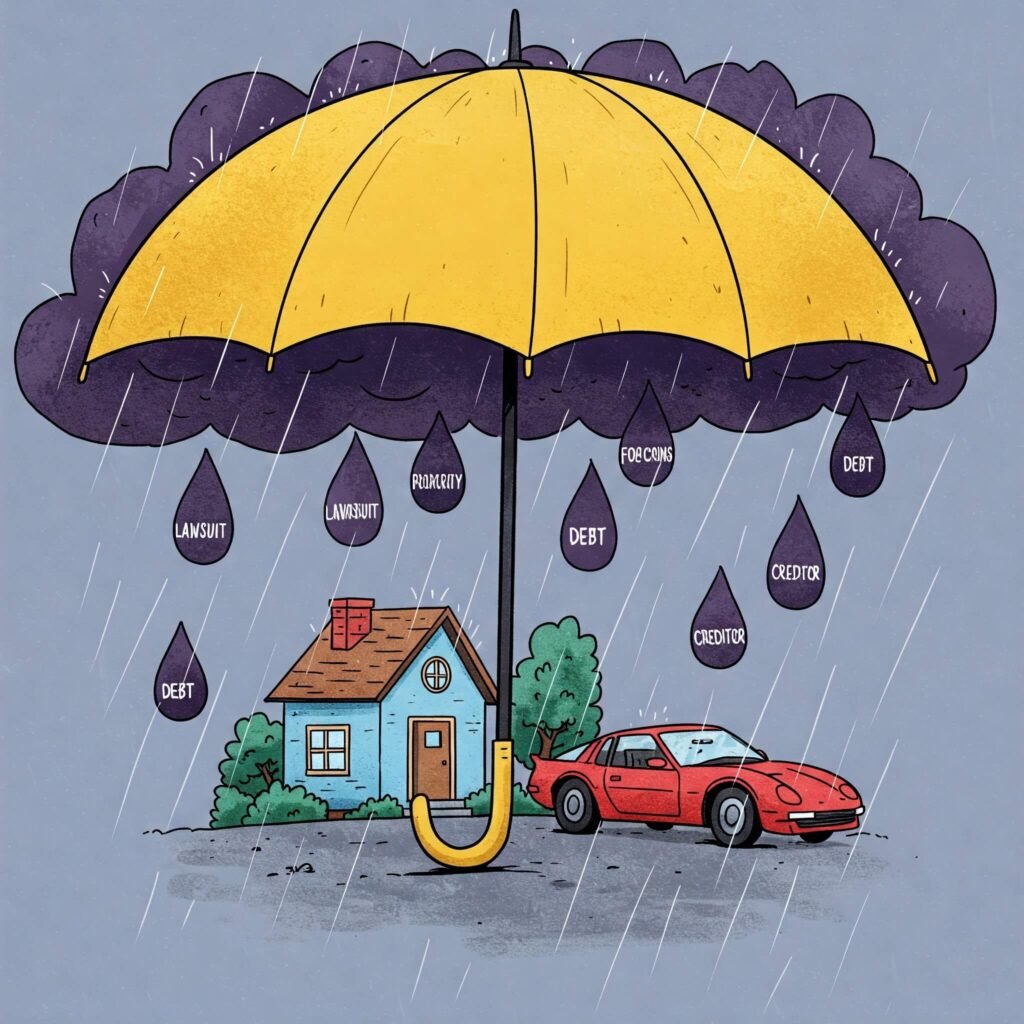 Umbrella Protecting Assets